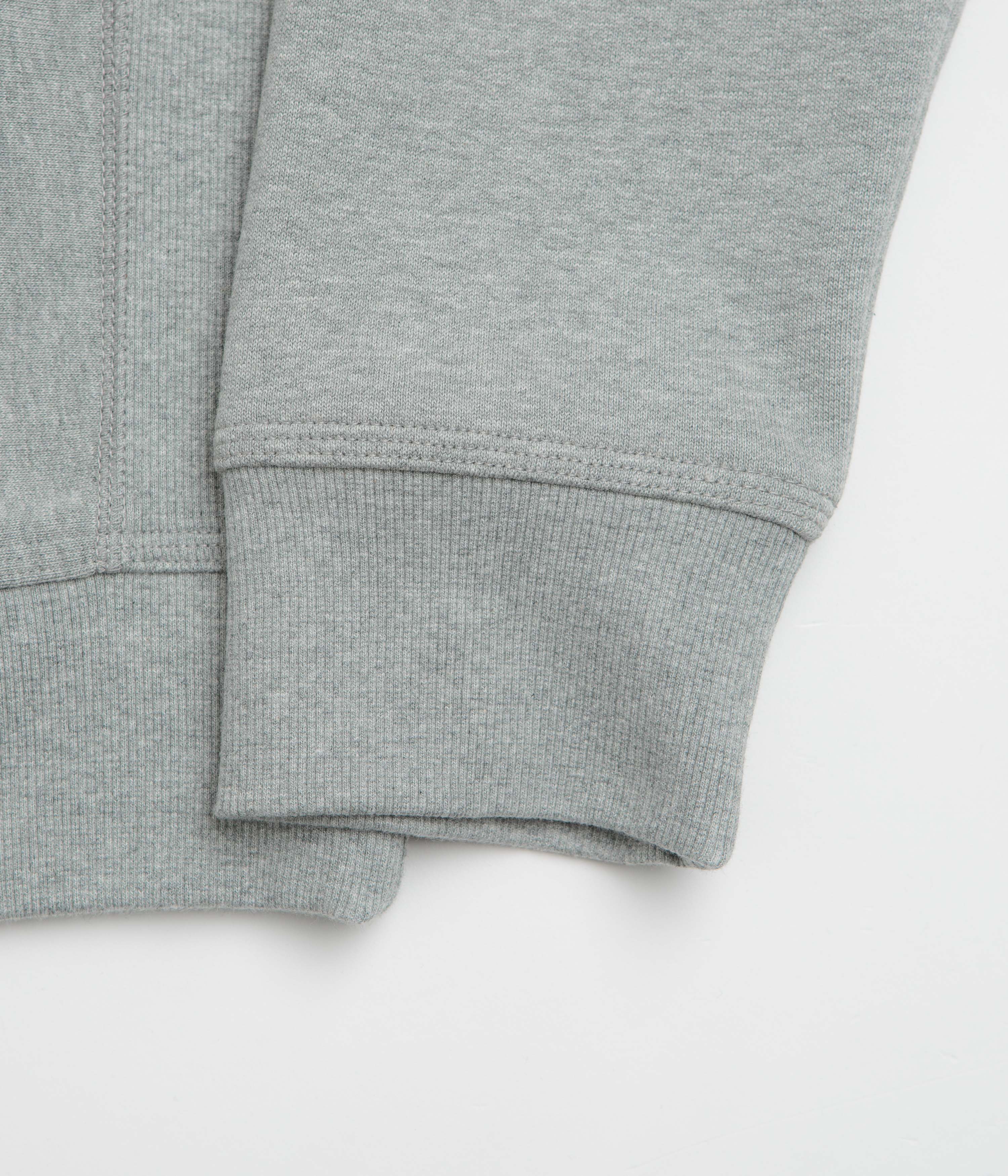 Carhartt Half Zip American Script Sweatshirt - Grey Heather - Image 5