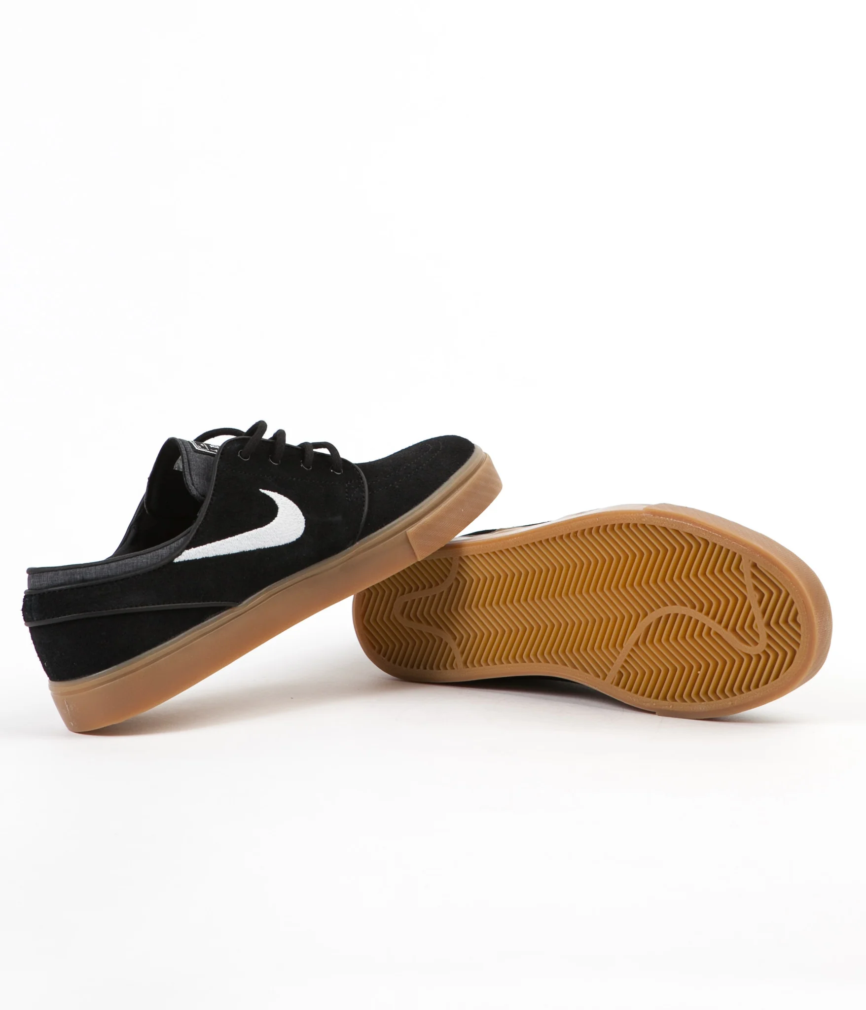 Nike SB Stefan Janoski Shoes - Black / White - Gum Light Brown - Image 4